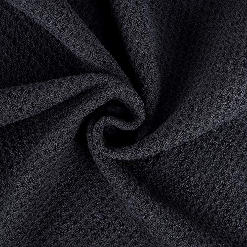 Mile High Life Tri-Fold Golf Towel | Premium Microfiber Fabric | Waffle Pattern | Heavy Duty Carabiner Clip (Black ) #TOP3