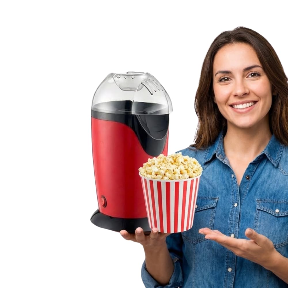 Drumstone (𝐒𝐩𝐞𝐜𝐢𝐚𝐥 𝟏𝟓 𝐘𝐞𝐚𝐫𝐬 𝐖𝐚𝐫𝐫𝐚𝐧𝐭𝐲) Home Use Electric Popcorn Maker – Automatic Aluminum Popcorn Machine, Large Capacity, Fast Heating for Fresh Popcorn Anytime-image-13