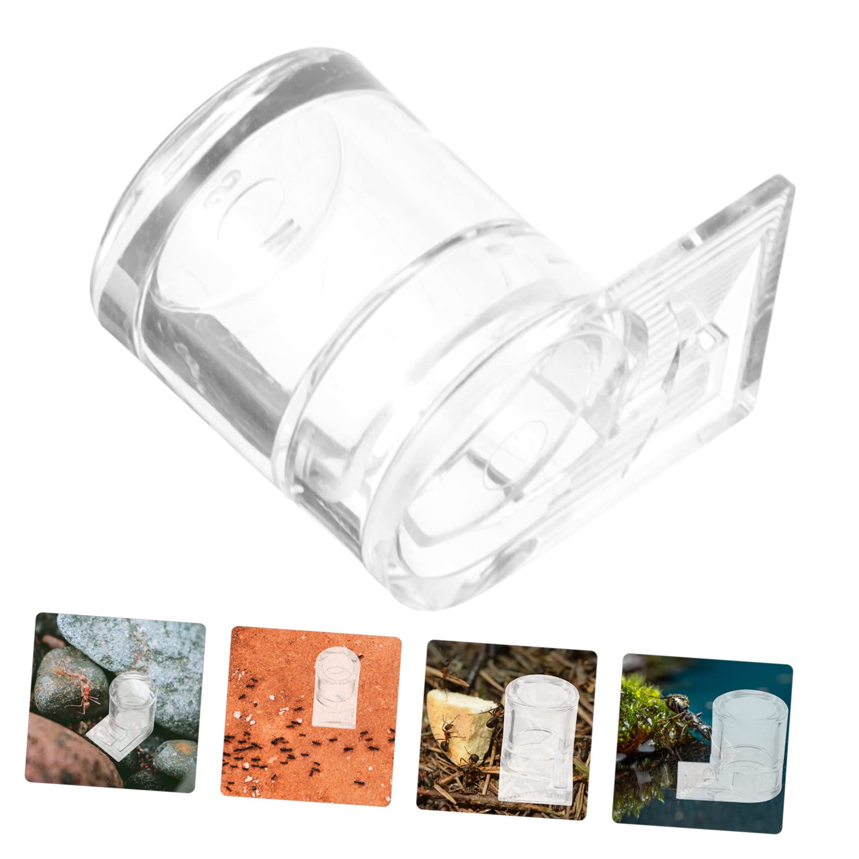 PRETYZOOM Alimentatori Per Formiche - 2 Pezzi, Ciotole Acqua 10ml Trasparenti Per Formicaio - Foto 2