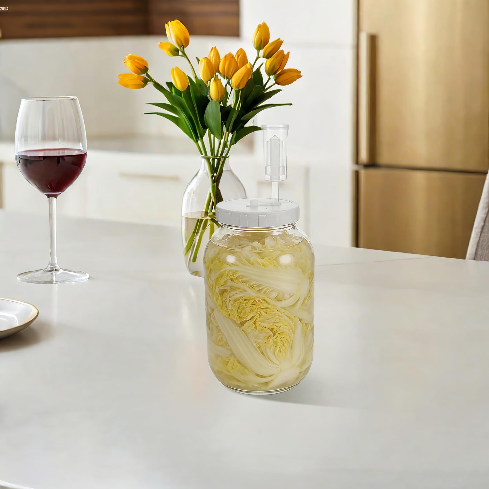Grande Vaso per Fermentazione da 1 Gallone in Vetro con Chiusura Ermetica