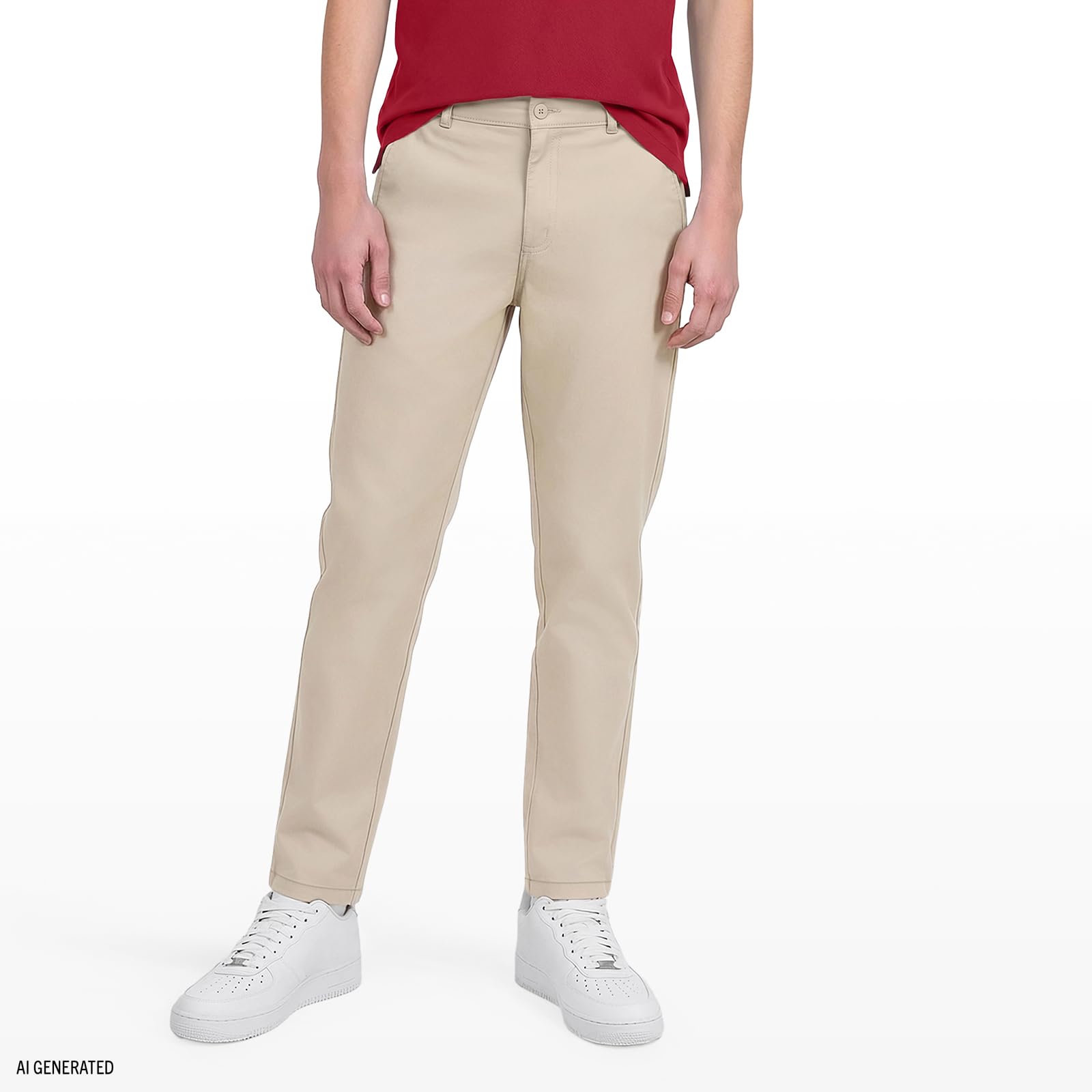 Izod Uniform Twill Khaki Pants, Flat Front & Comfortable Waistband, Stretch Fabric - Pantalones Hombre