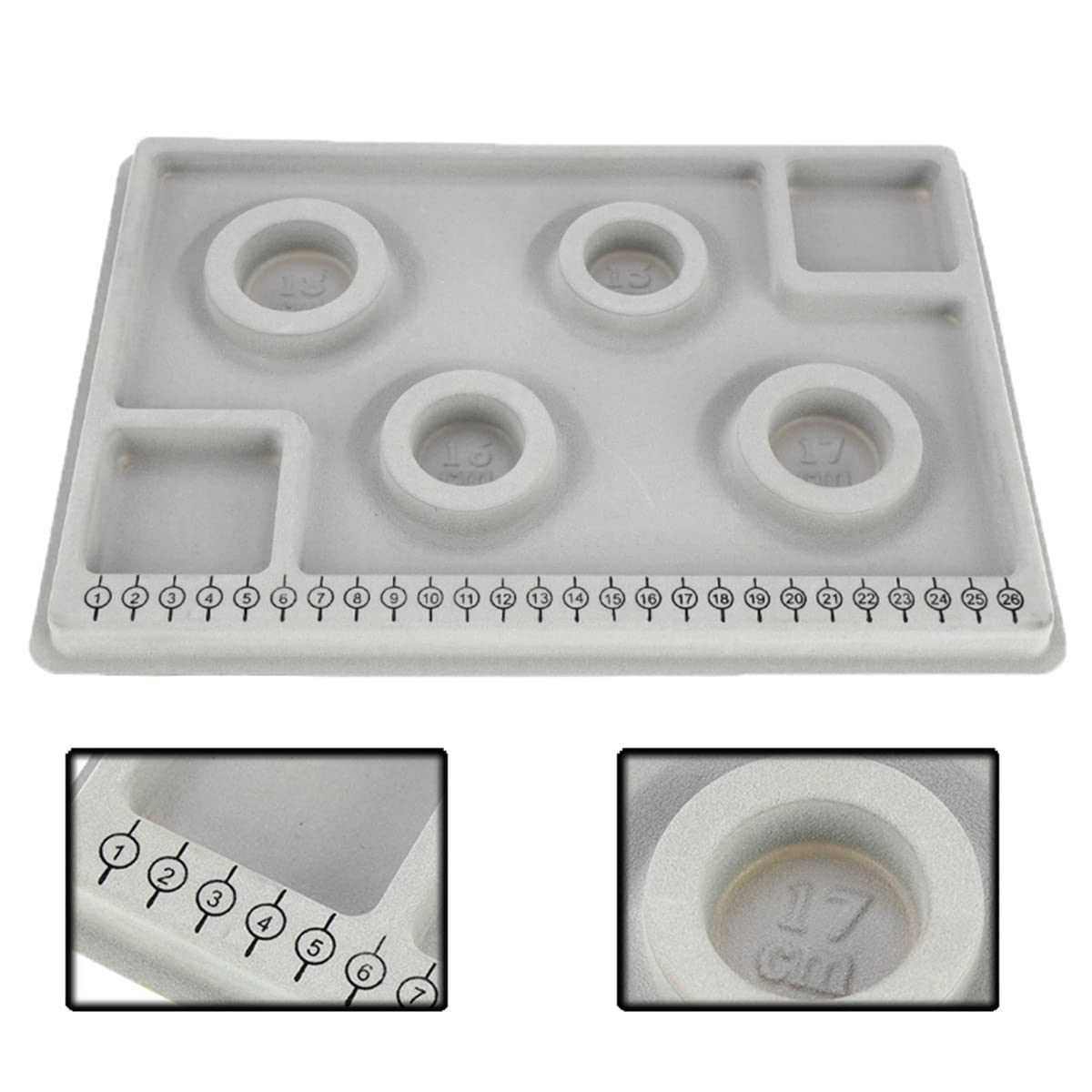 Skypro Grey Bracelet Bead Design Board, 20 X 29 Cm Gray Flocked Bead Board For Diy Bracelet Necklace Beading Jewelry Making