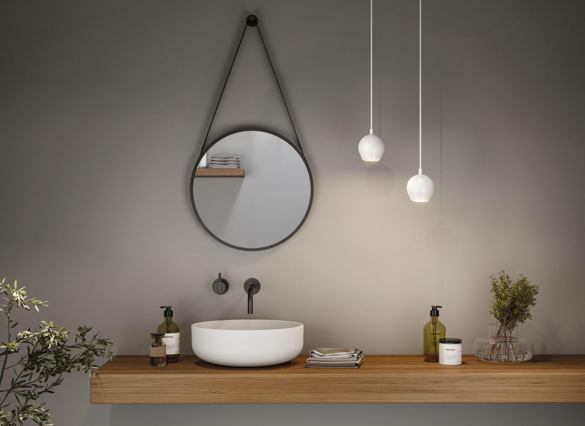 Paulmann 76993 Lampada a sospensione LED Shima IP44 GU10 max. 10W Bianco illuminazione da bagno - lampada senza lampadina