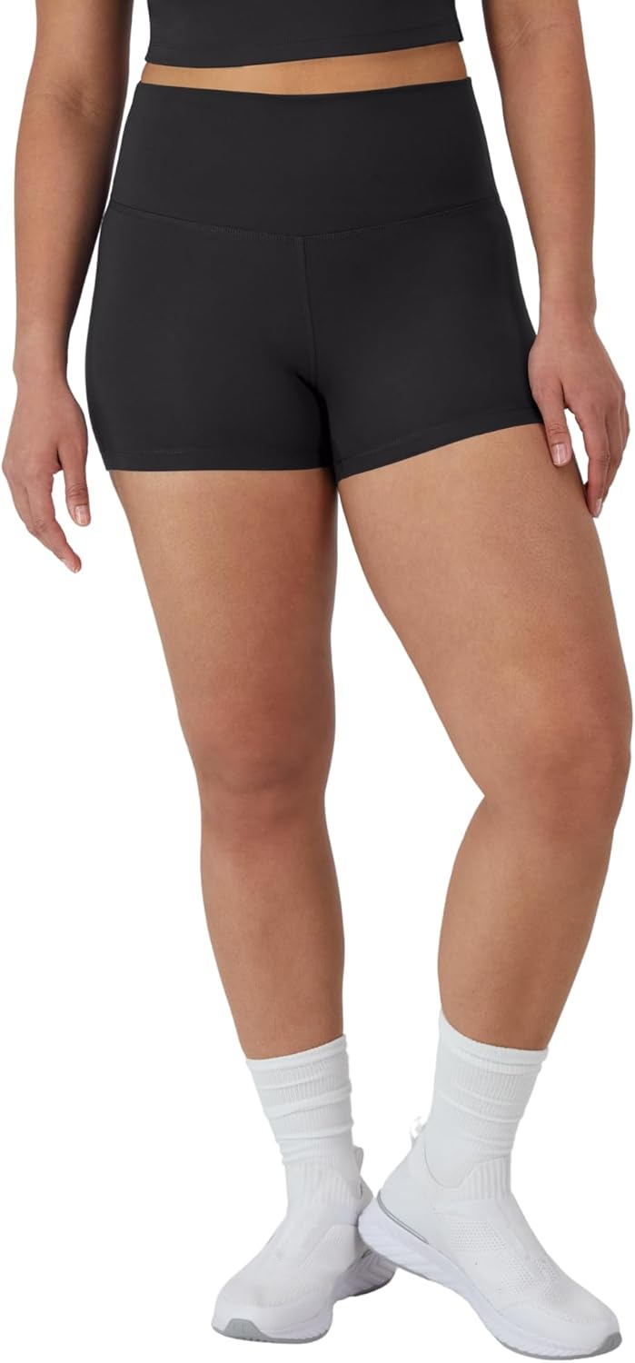 Hanes Women’s Moves Bike, Soft & Stretchy Workout Shorts with Interior Pocket, Moisture-Wicking, 3” Inseam Hanes Women’s Moves Bike, Soft & Stretchy Workout Shorts with Interior Pocket, Moisture-Wicking, 3” Inseam