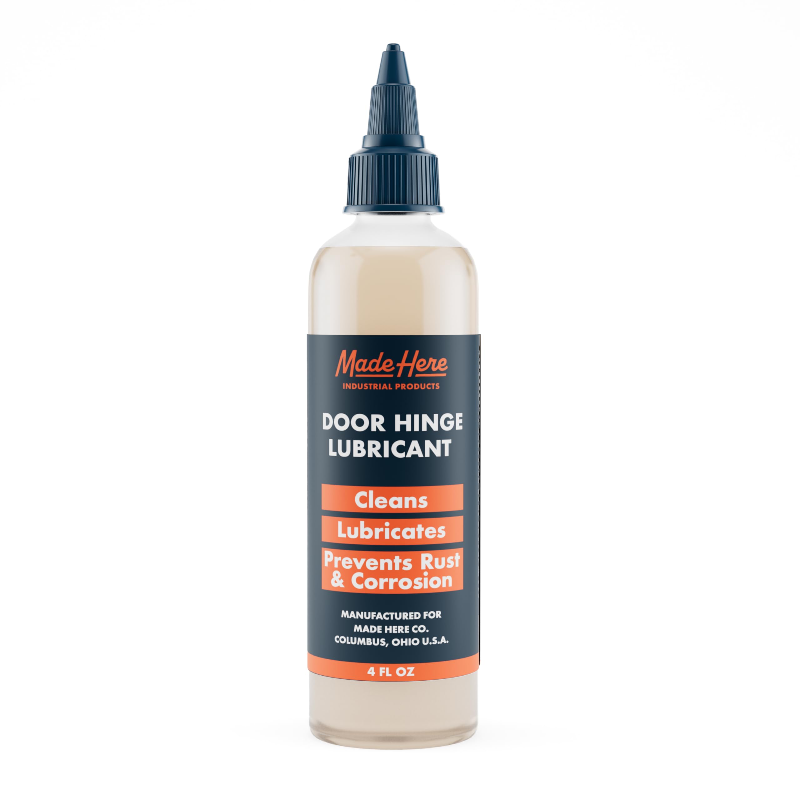 Amazon.com: Made Here Co.Door Hinge Lubricating Oil - Smooth Performance  for Doors, Hinges, and Locks | Non-Toxic | Odor-Free | Protects Against  Rust & Corrosion | for Multi-Surface Application