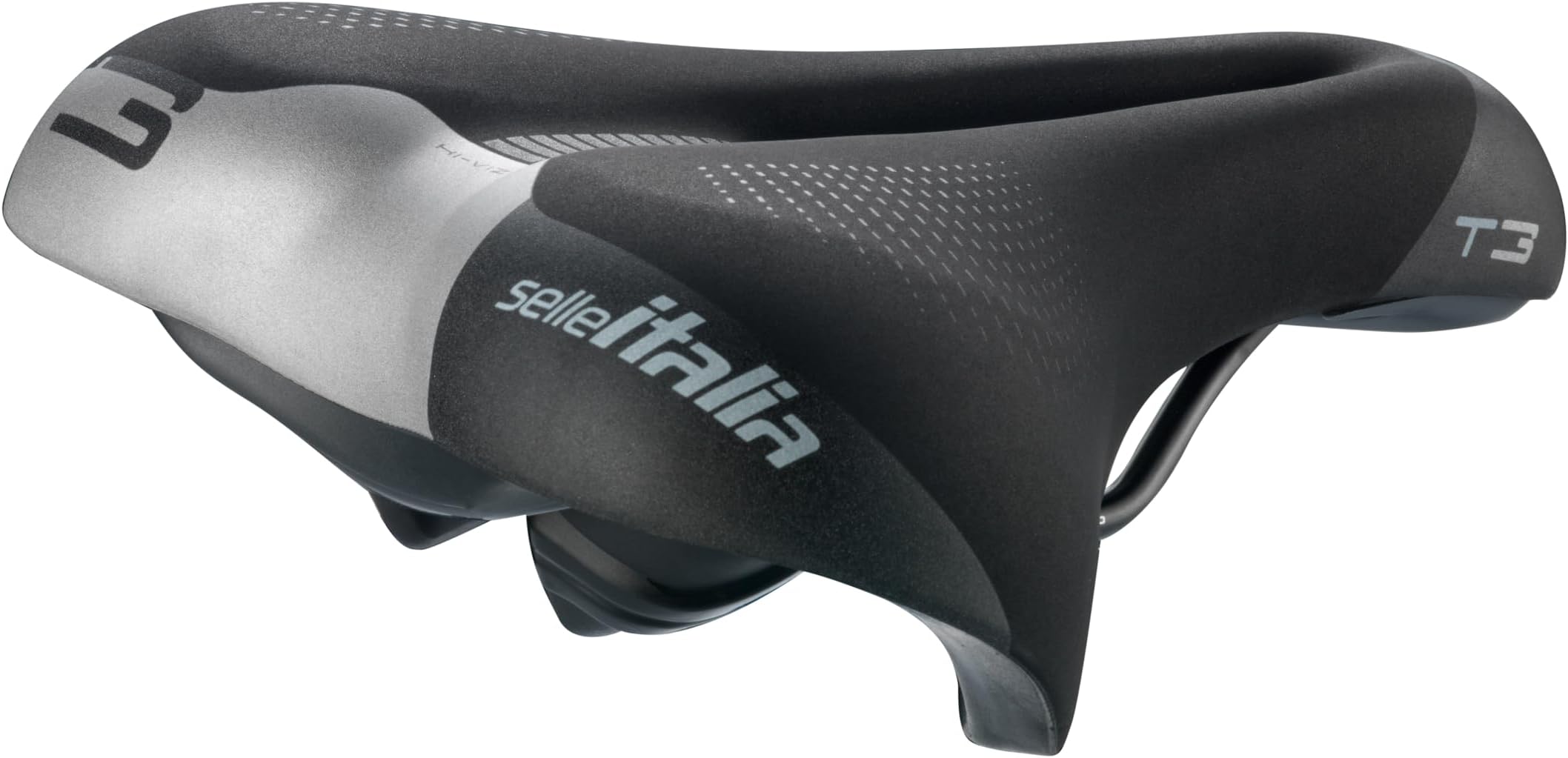T 3 Flow Saddle, Black/Hi-Viz