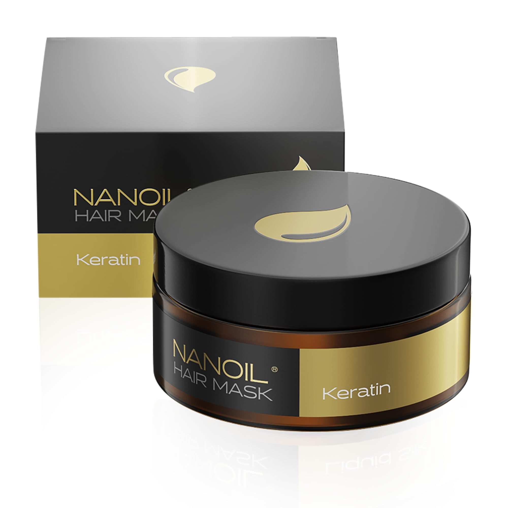 Nanoil Hair Mask 300ml - Professional Mask, Hair Regeneration, Intensive Repair, For Dry Damaged Hair, Hydrating, Repairing & Revitalizing Treatment (Keratin)