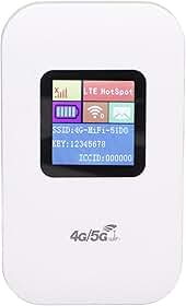 Mobile Wi Fi Hotspot, 4G LTE Desbloqueado Dispositivo Wi Fi Hotspot, Roteador Portátil Com Slot para Cartão SIM para Viagem, até 10 Usuários 1,44in LED Display 2100mAh Bateria