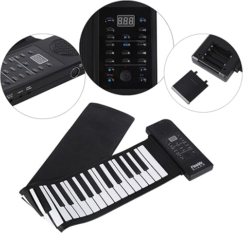 Miniatura 4 de Piano enrollable, portátil de 61 teclas enrollables, de silicona suave, flexible, teclado electrónico, para el hogar, escuela, para regalo de