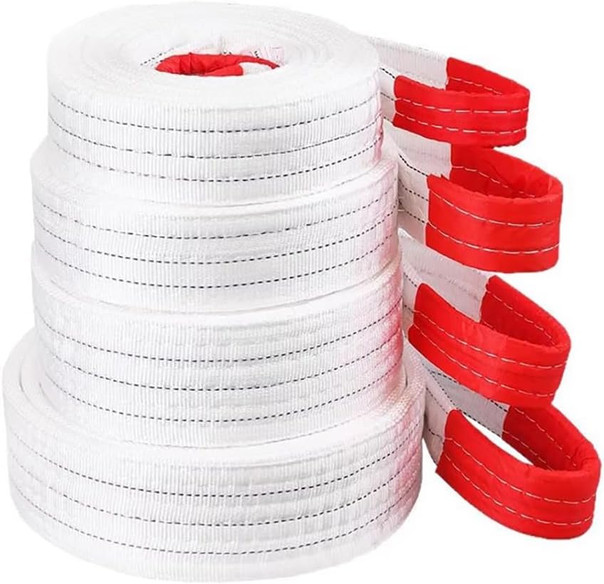 Heavy Duty Recovery Tow Strap with Safety Hook Towing Rope with Metal Hooks Tow Line Belt Flat 3-15Tons Tow Straps for Trailers Cars Trucks Boats(3 meters/10 tons)