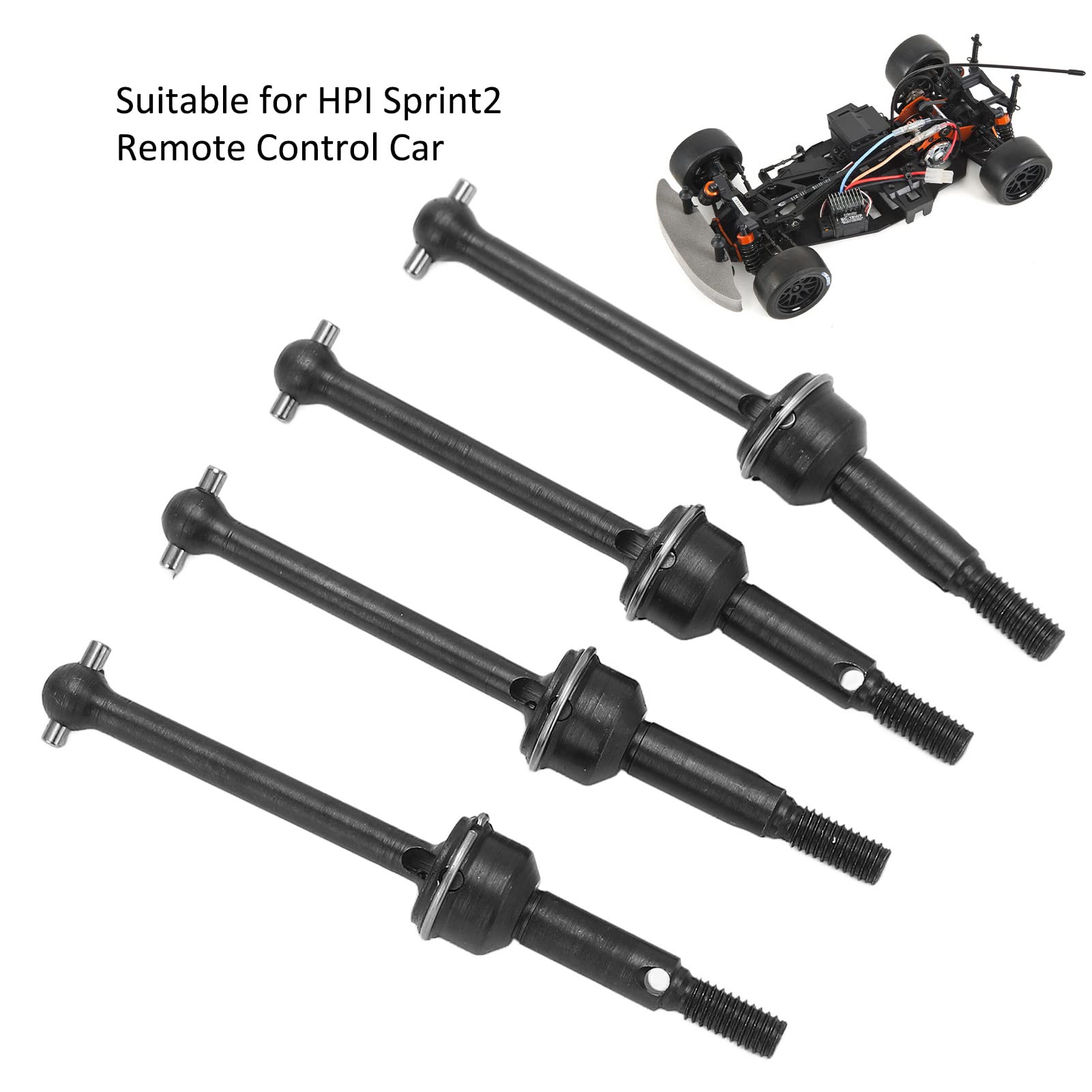 DYTWXG Albero di Trasmissione in Metallo, Albero di Trasmissione Universale per Auto RC a Elevata versatilità Facile da installare per Auto telecomandata HPI Sprint2