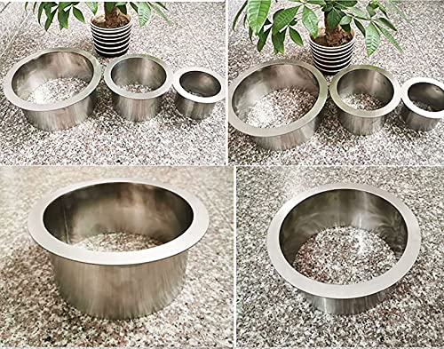Image of Drop-in Trash Chute - 304 Stainless Steel Round Built-in Countertop Waste Trash Chute Grommet, Brushed Finish
