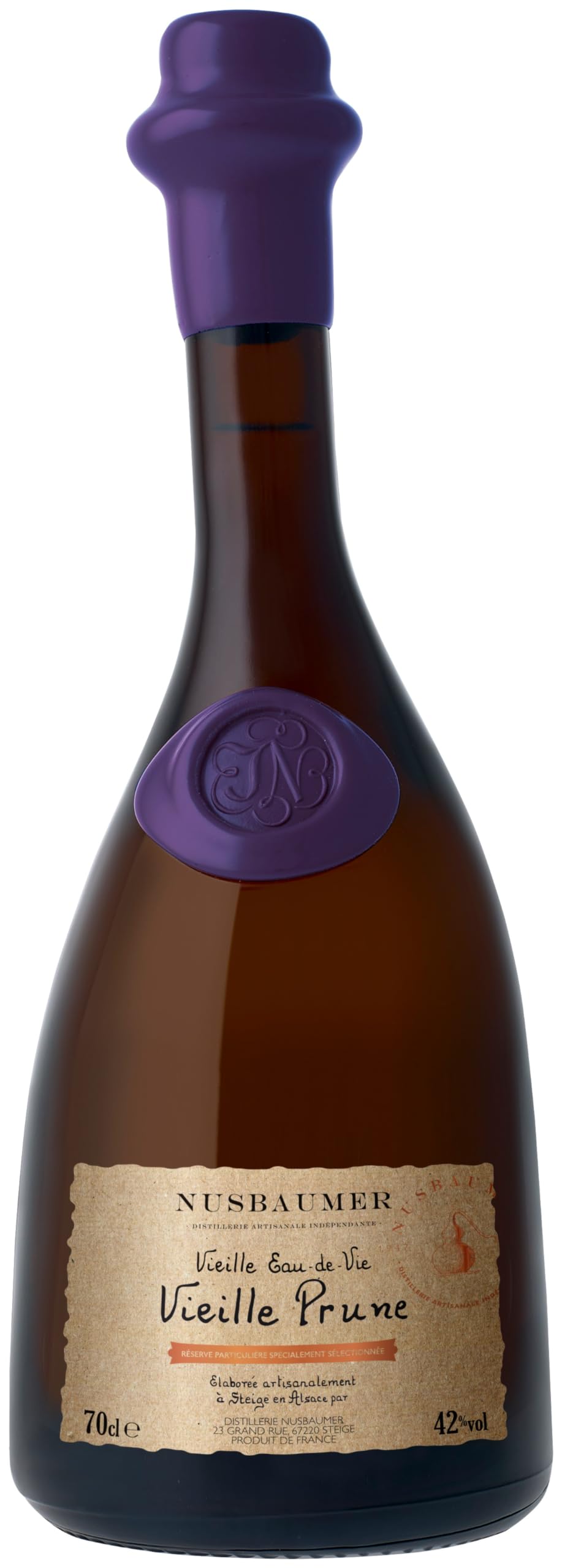 J. Nusbaumer Vielle Prune Pflaumenbrand Elsass Obstbrand 45Prozent vol. (1 x 0.7 l)
