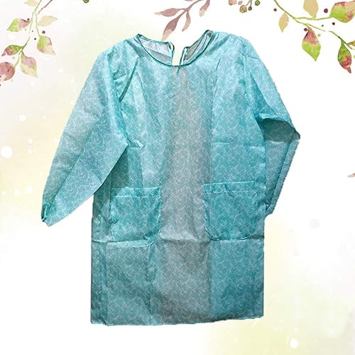 Miniatura 8 de FOMIYES Delantales de manga larga delantal de poliéster con bolsillos delantal de cocina multifuncional, delantal de cocina impermeable, delantal de