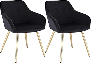 WOLTU Kitchen Dining Chairs Black/Golden Set ...,