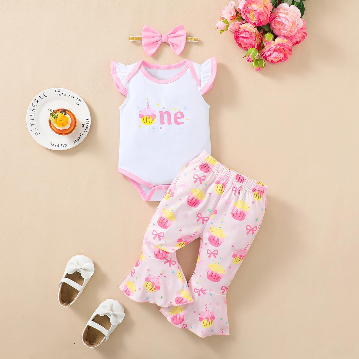 Baby Girl First Birthday Outfit 1st Birthday Girl Outfit Infant Wild One Bodysuit image 2