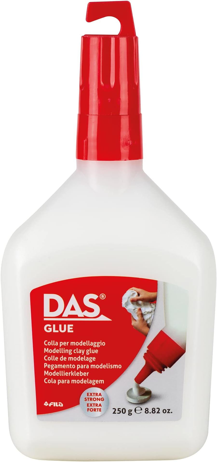 DAS Vinilik Water-Based Strong Clay Glue, 250g Bottle, Pottery, Ceramics, Sculptures, Mixed Media, For Professional Clay Users & Hobbyists, White