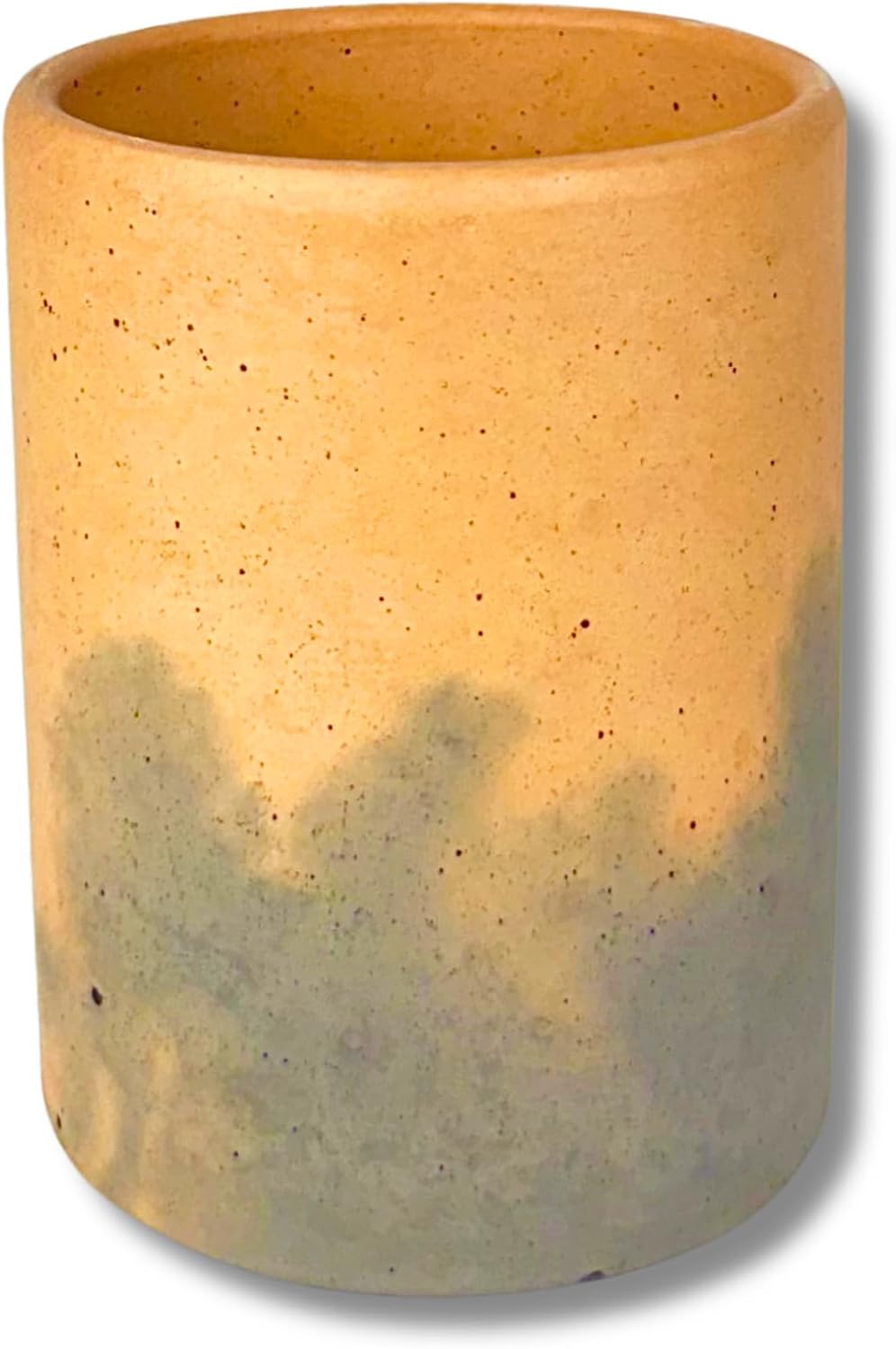 Gron Atolye Unique Concrete Flower Pot, Modern Handmade Cylindrical Cement Planter with Drainage Hole, Indoor & Outdoor, Natural Artistic Touch to Home, Office and Garden (Salmon, Small)