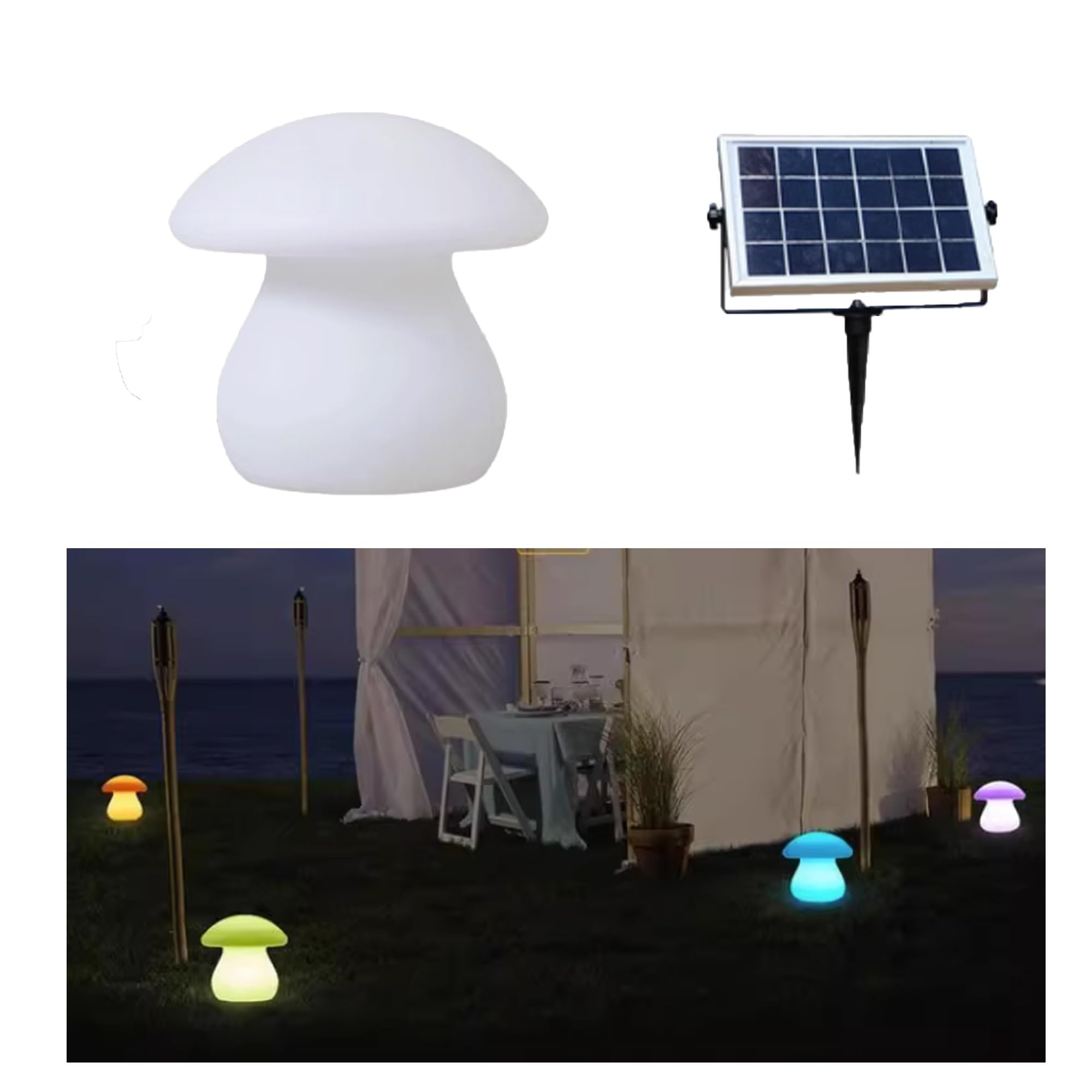 Lampade solari LED decorative per esterni, Luci solari impermeabili a 16 modalità, Luce da giardino con illuminazione a LED con cambio di colore, telecomando, per patio cortile passerella decorazione(
