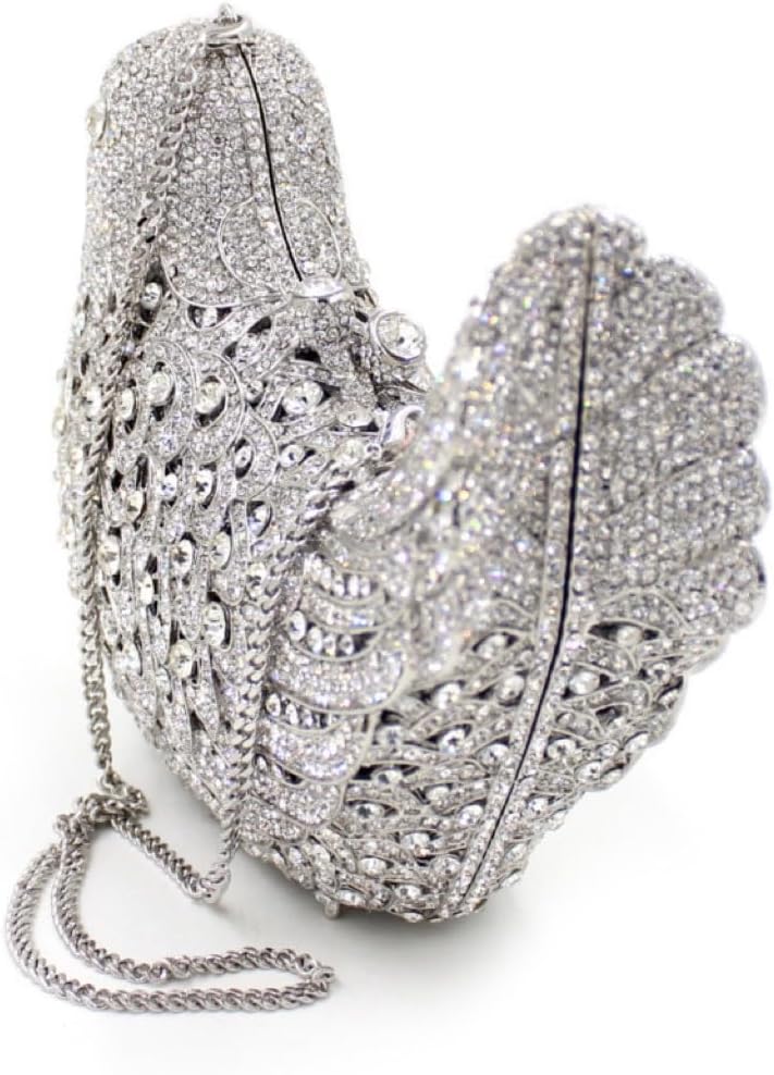 Rhinestone Bird Clutch Purse Women's Full Crystal Evening Bag for Wedding Party Handbag