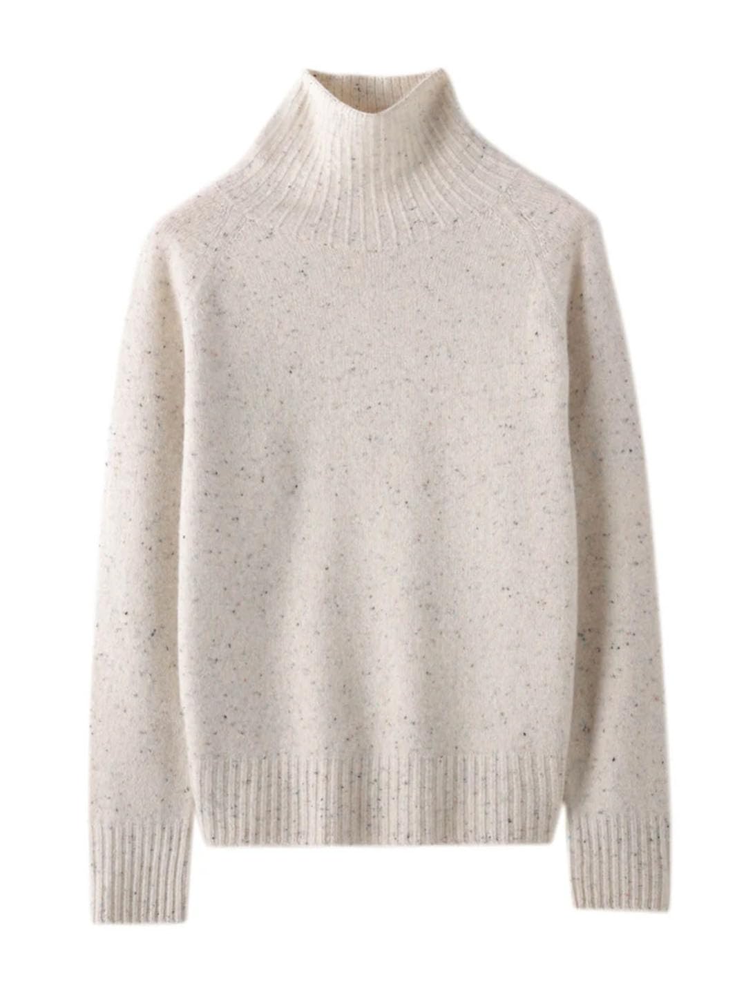 Maglione invernale da donna a collo alto in cashmere, stile raglan casual, abbigliamento spesso e caldo, lavorato a maglia in lana merino
