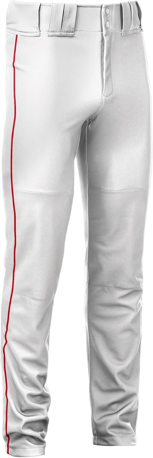 Boombah Men's Hypertech Series Baseball Full Length Pants, Reinforced Knees - Pipe