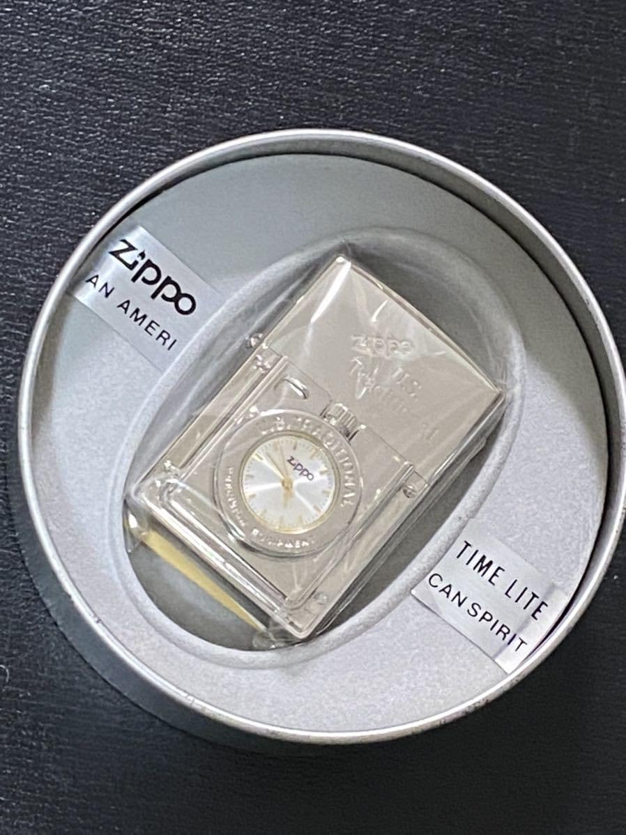 zippo タイムライト 文字盤 パール シルバー ヴィンテージ 1998年製 zippo タイムライト 文字盤 パール シルバー ヴィンテージ 1998年製