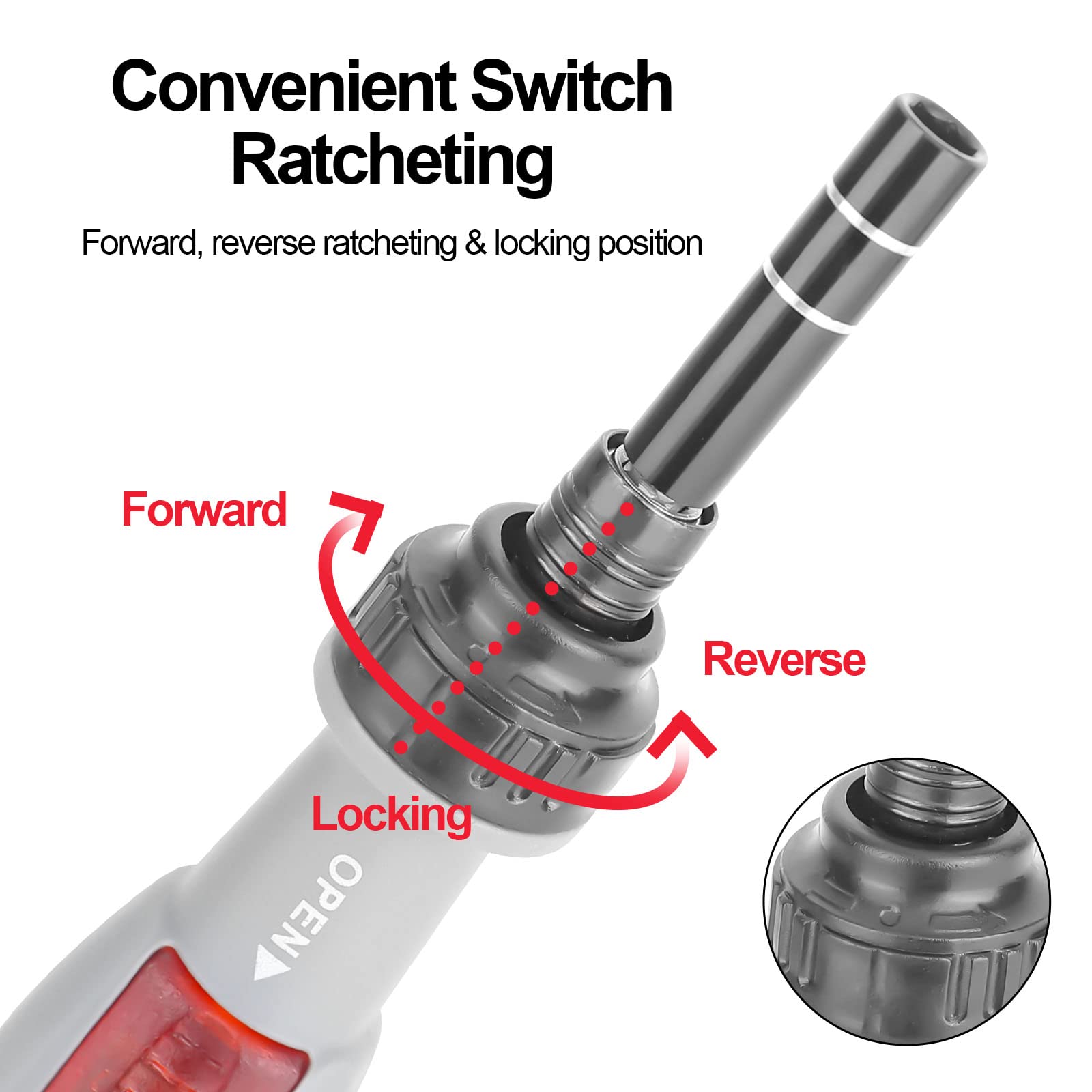 Cacciavite A Cricchetto 10 In 1 - Magnetico, Regolabile 180°, Per Elettronica E Lavori Di Precisione - Foto 6