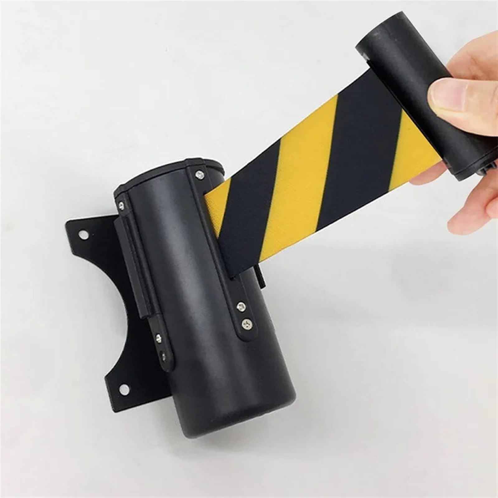 Cinta Balizamiento Montado En Pared Barreras de control multitudes y divisores línea con cinturón precaución retráctil for montaje en pared for interiores exteriores 3 metros para Aeropuertos(Red)