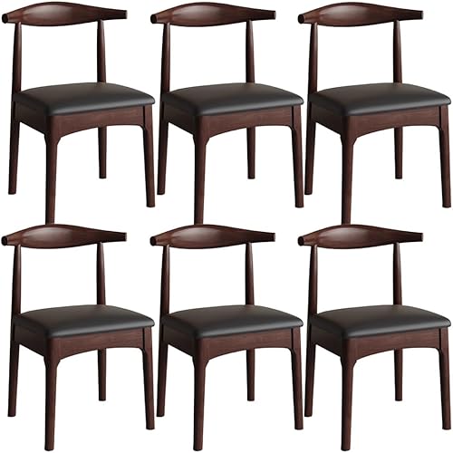 Miniatura 38 de YVYKFZD Solid Wood Dining Chairs Set, Armless Kitchen Chairs, Upholstered Dining Room Chair with Curved Back, Leisure Comfy Side Chair, for Living