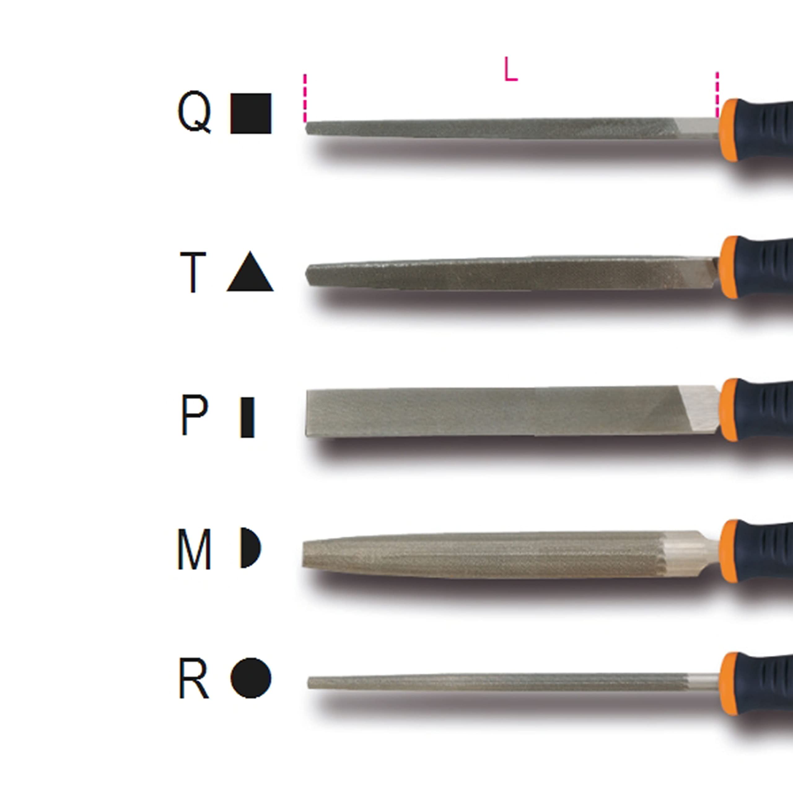 Beta 17190070 model 1719Bm A/S5 zestaw 5 drugi pilnik do cięcia, 8"/200 mm