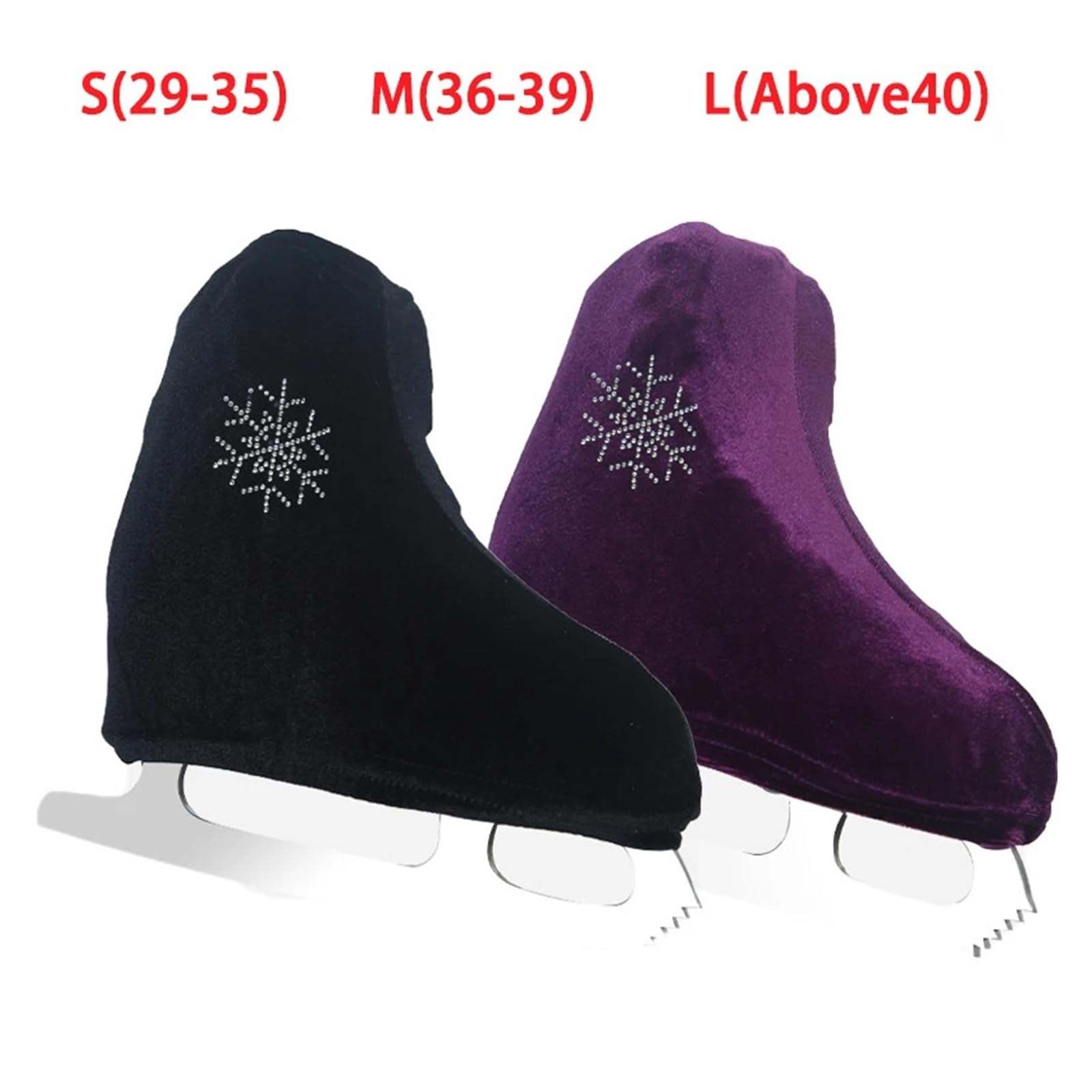 Ochraniacze na buty do łyżwiarstwa figurowego Polarowe ochraniacze Odporne zarysowania i brudne grube dzianiny Ochrona przed lodem(Purpe S)