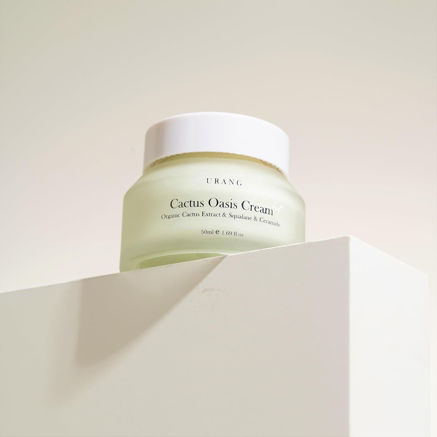 URANG Cactus Oasis Cream | Organic Certified | Vegan | Natural Skin Barrier Lightweight Hydrating Moisturizer | Tamanu Oil & Ceramide Moisturizer | Natural Skin care for Women, Men | 1.69 Oz