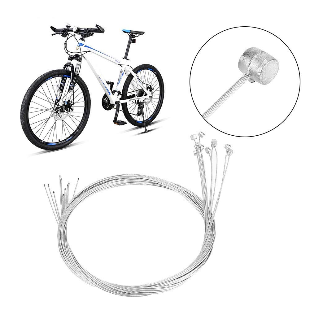 Cavo Freno Bici 10Pcs 2M Lungo Filo Riparazione Ricambio Sostituzione per Mountain Bike Strada