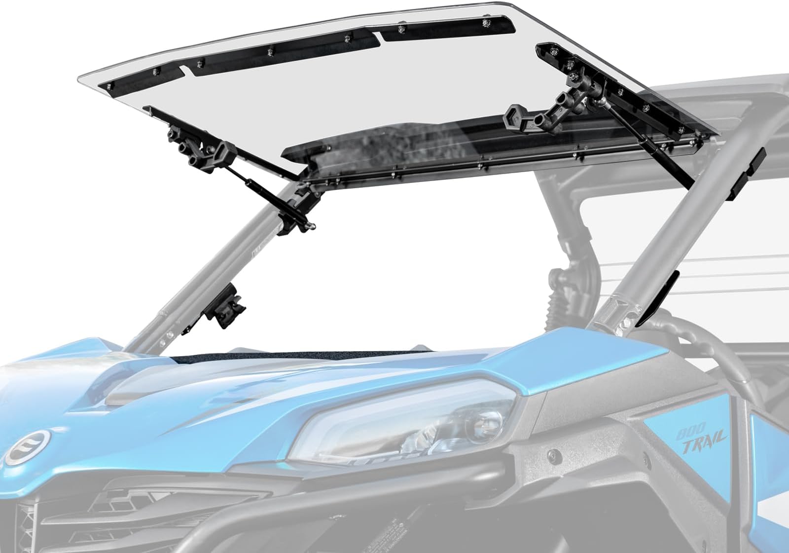 SuperATV Rear Windshield For 2021+ Yamaha Wolverine RMAX 2 - 1/4" Polycarbonate, USA Made, Easy Install