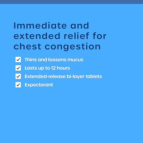 Miniatura 4 de HealthCareAisle Guaifenesina 600 mg de liberación prolongada - 100 tabletas - Expectorante de alivio de moco para aliviar la congestión del pecho