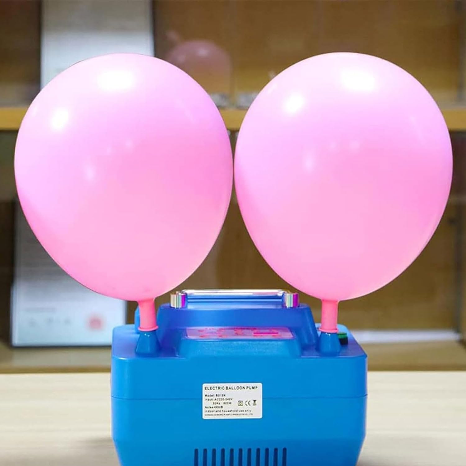 Elektryczna pompka do balonów 800 W, podwójna dysza z funkcją timera i funkcją pamięci na imprezę, ślub, urodziny i festiwal dekoracja