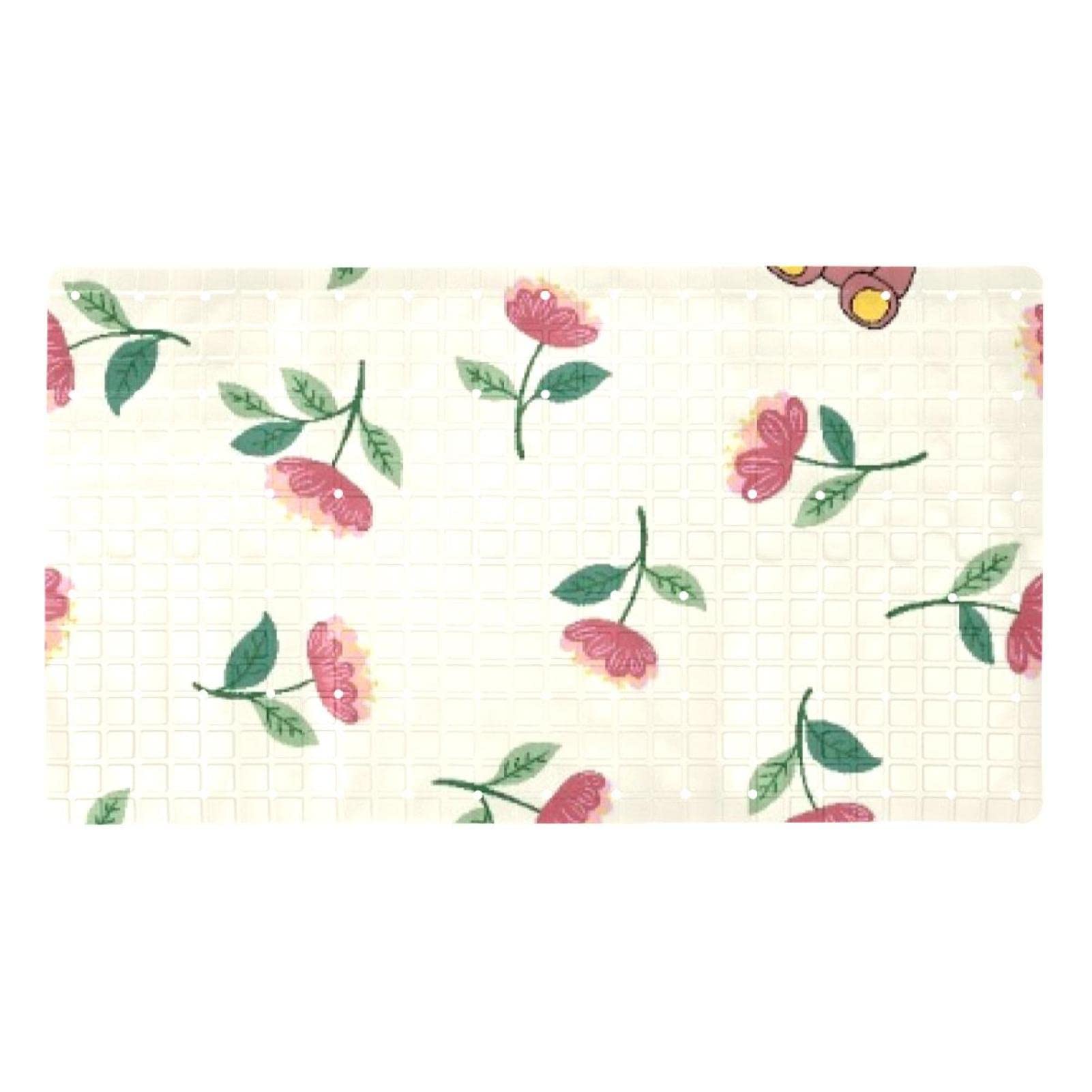 Tapis de bain anti-glisse avec trous de drainage pour douche