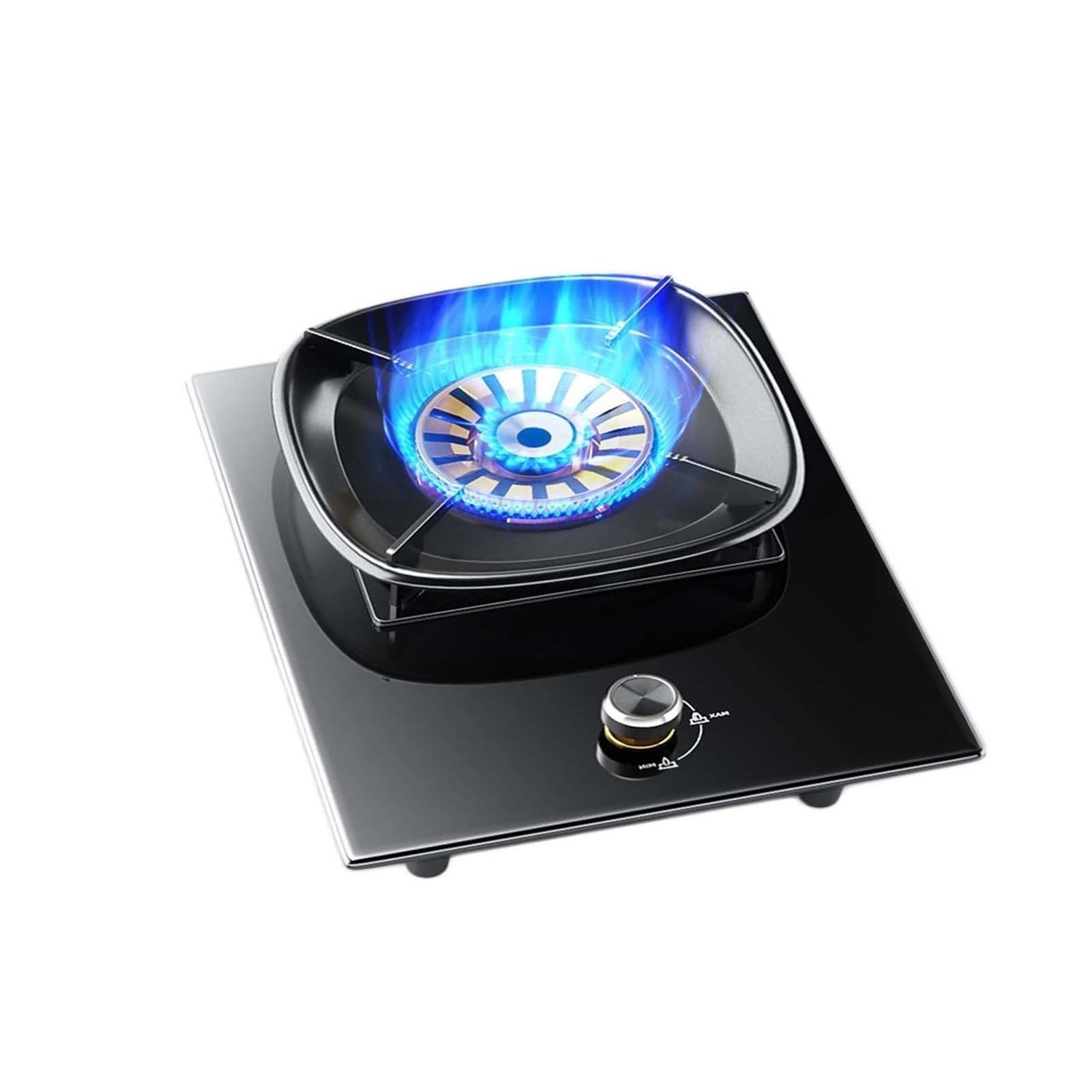 THEGA Cocina De Gas De 5,2 KW para Interiores, con 1 Quemador Integrado, Cocina Independiente De Encimera con Protección contra Incendios, Ideal para Catering, Camping Y Hogar(LPG)
