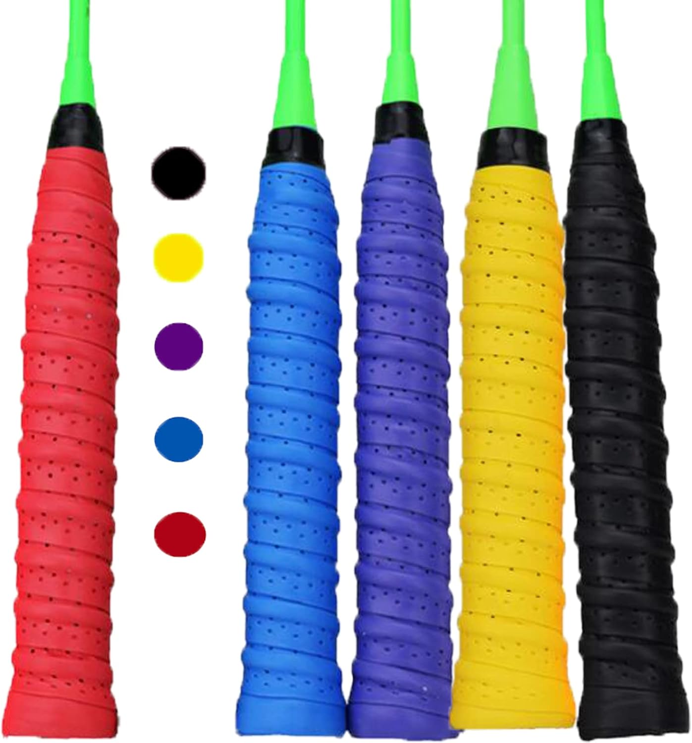 5 Pack Racket Grip Tape, Non Slip Badminton Racket Grip Tape, Absorbent