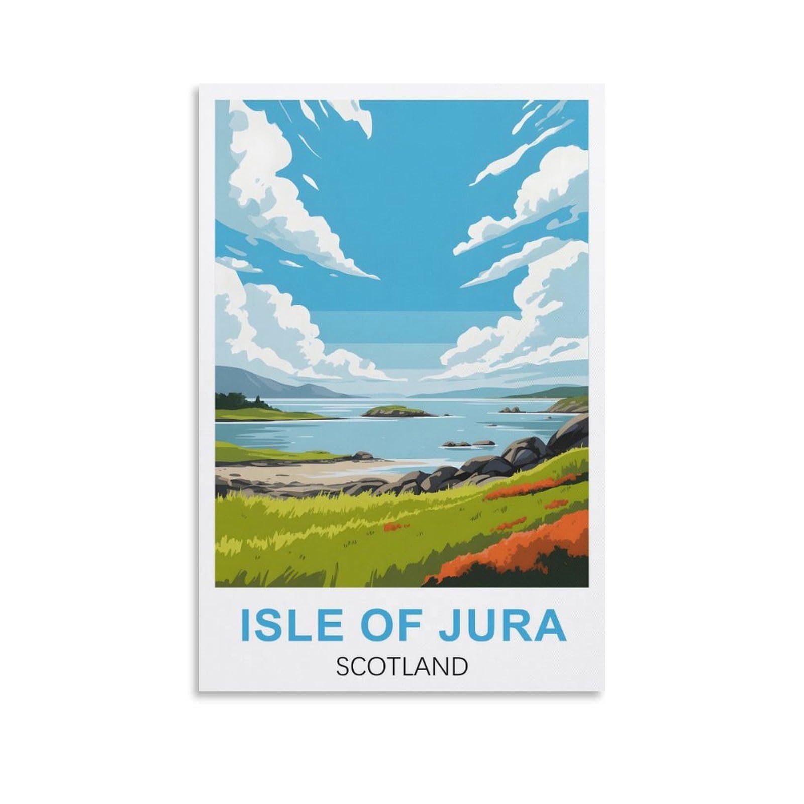 EZMLFA 5D Diamond Art Kits Adults,Isle of Jura Scotland,Gem Art,Crystal Kits Round Drill for Home Wall Decor Gifts,Women,Men 40x50cm