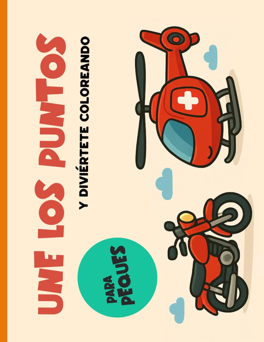 Une los puntos y diviértete coloreando: Libro de actividades para niños y niñas de 3 a 8 años con 40 dibujos para unir los puntos y colorear mientras desarrollan concentración y motricidad fina.