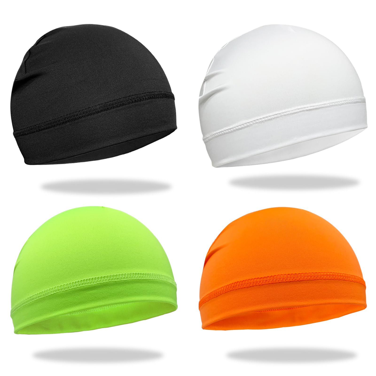 6 Pcs Skull Cap Sweat Wicking Helmet Liner Breathable Cycling Beanie Running Sports Hat Cooling Head Wraps for Men