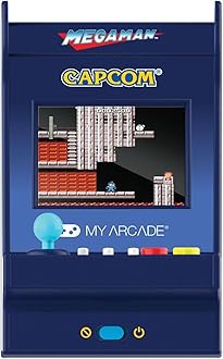 My Arcade Mega Man Mini Arcade Machine - Nano Player Table Top Arcade Machine, Portable Handheld Game, Retro Gaming Console, Mini Retro Games Machines for Kids & Adults