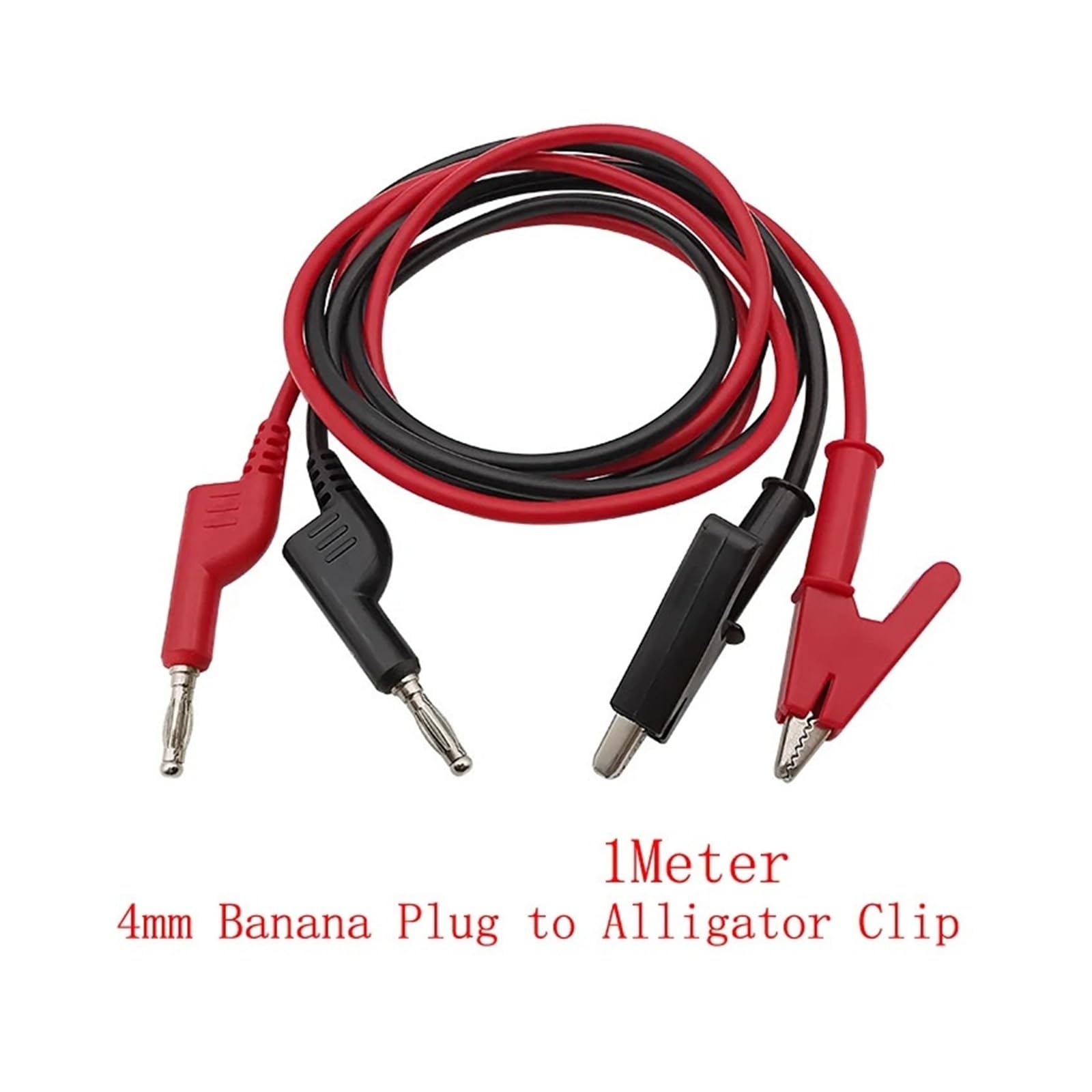 4 mm Banana Plug Multimetr Test Lead Kit with Crocodile Clip Probe Hook (D)