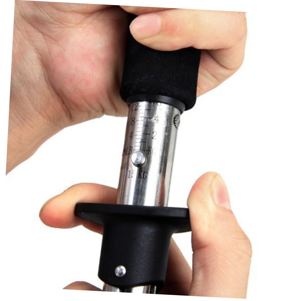 Anneome 2pcs Portable Stainless Steel Fishing Lip Grip Holders with Scale Handle Grippers for Outdoor Fishing Coated Grip for Fish Control