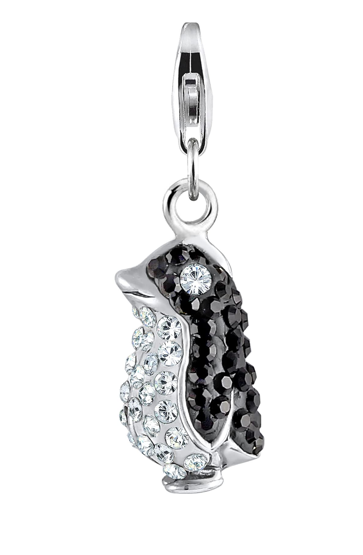 Nenalina Pinguin Karabiner Charm Anhänger Bettelarmband 925 Silber