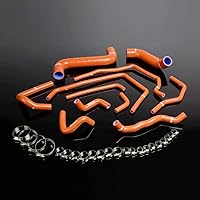 Vista 12 de PIT66 Kit de manguera de radiador de silicona, compatible con Impreza WRX GDA/GGA STi GDB/GGB EJ20 2002-2007 rojo con abrazaderas