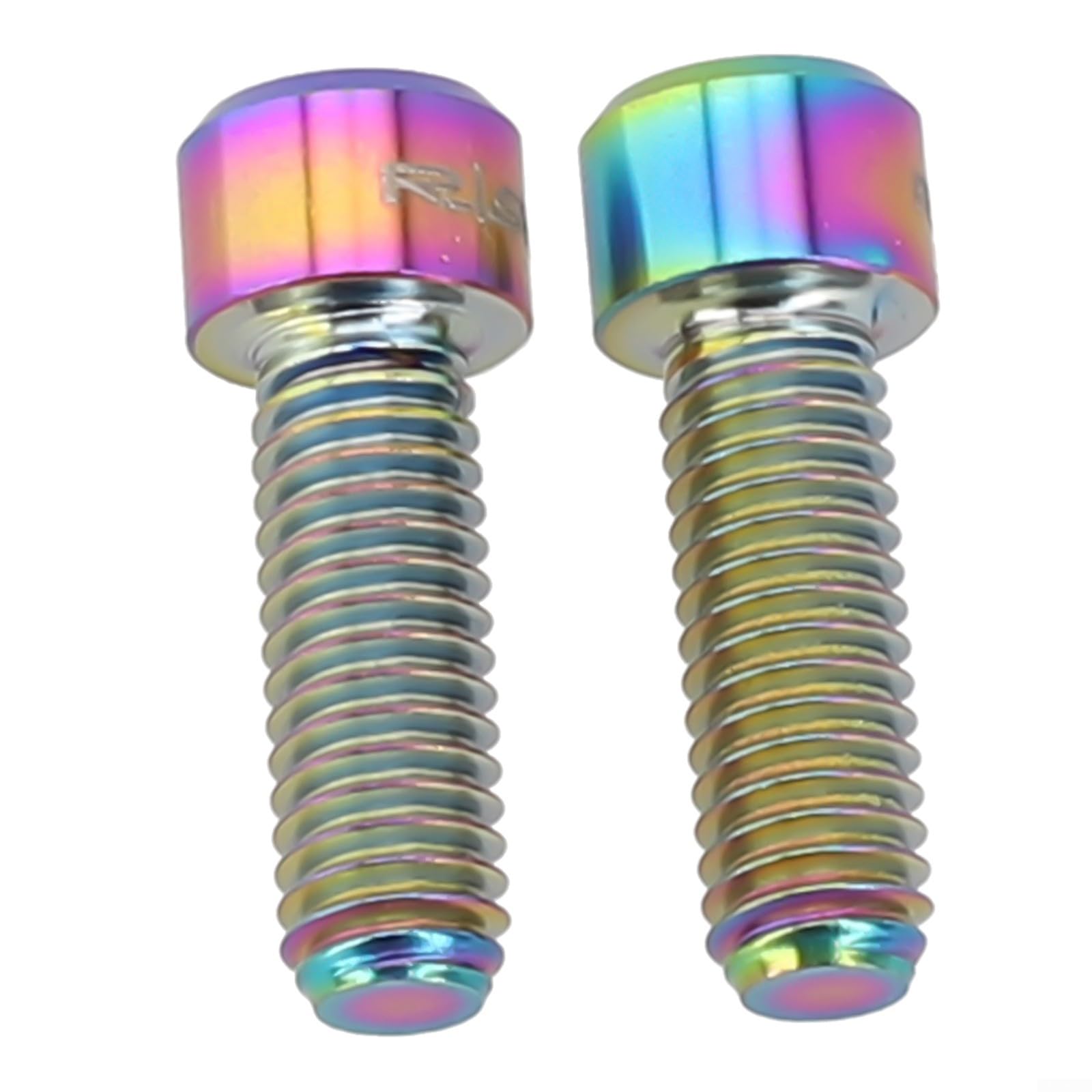 Comgooldool Crankarm Pinch Clamp Bolt for Shimano-ULTEGRA-HollowTech, M6x18mm Titanium-Alloy Bicycle Screw, Black Gold Rainbow Crank Arm Fixing Bolts for Road MTB Bike Components(Rainbow)
