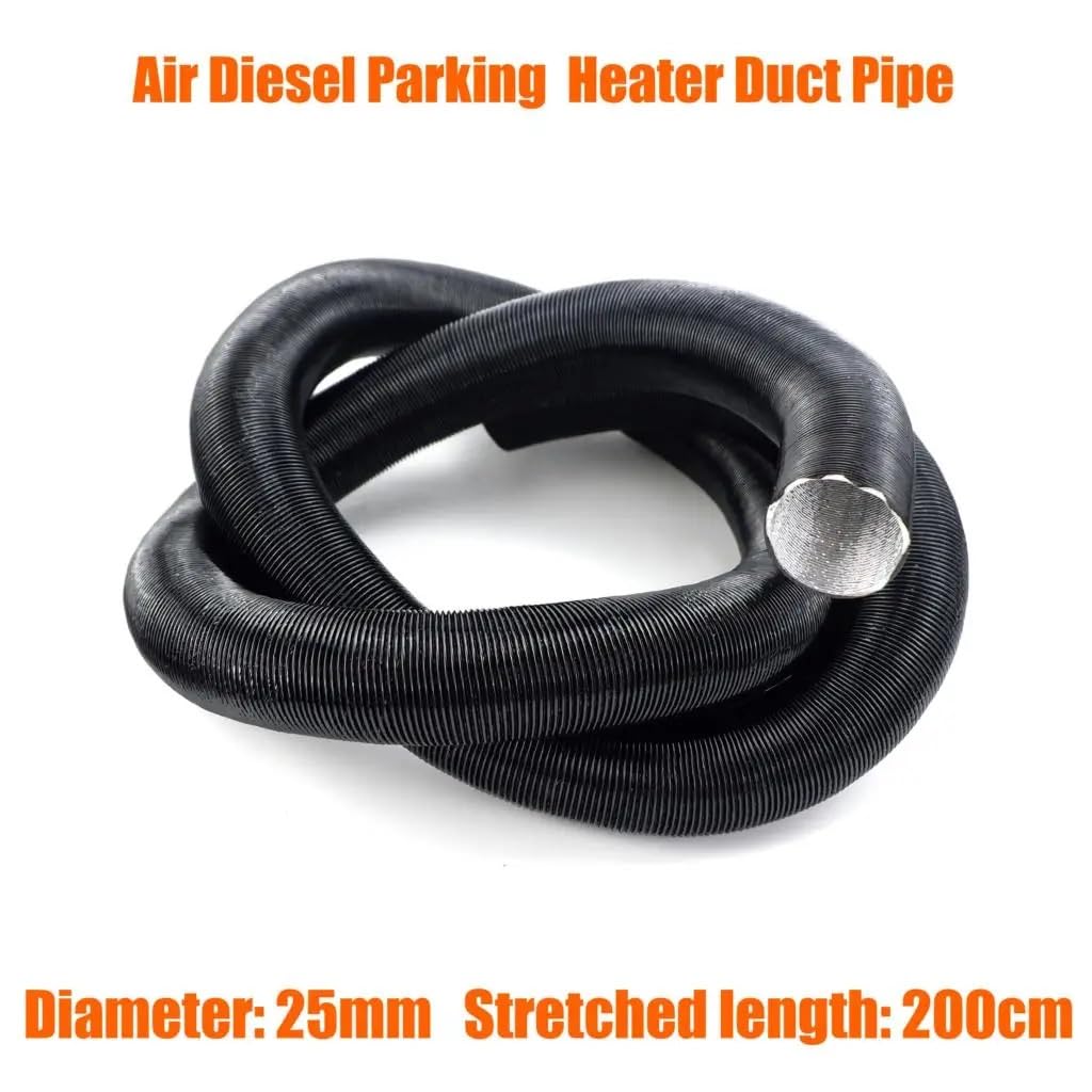 Scarico Adatto per Webasto Eberspacher Camper VAN Truck25mm Diametro Allungato Lunghezza 200cm Aria Diesel Riscaldatore Condotto Tubo Tubo Tubo del Riscaldatore Dell'aria
